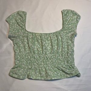 Pacsun Me to We Floral Cropped Tee